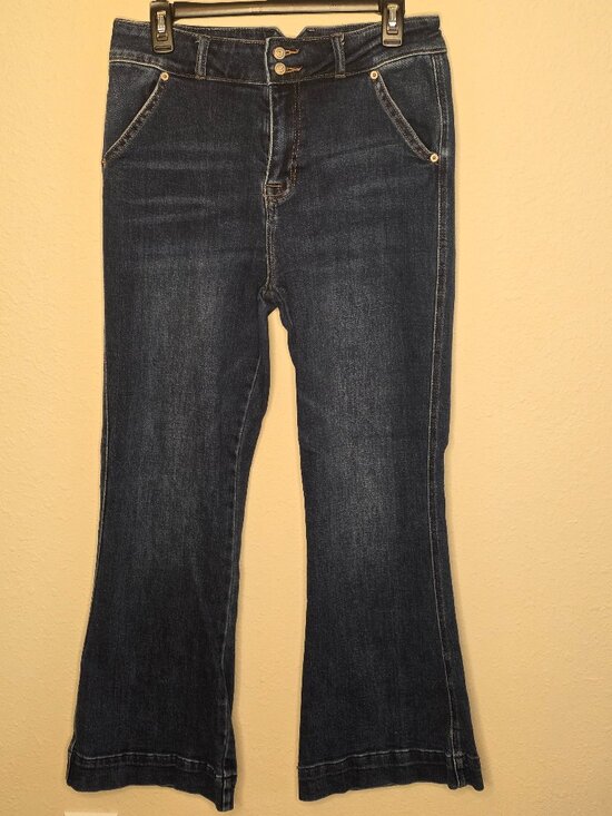 Rock & Roll Denim Denim - Rock&Roll Denim Women's High-Rise, Flare Leg Denim Trousers, Size 30x30